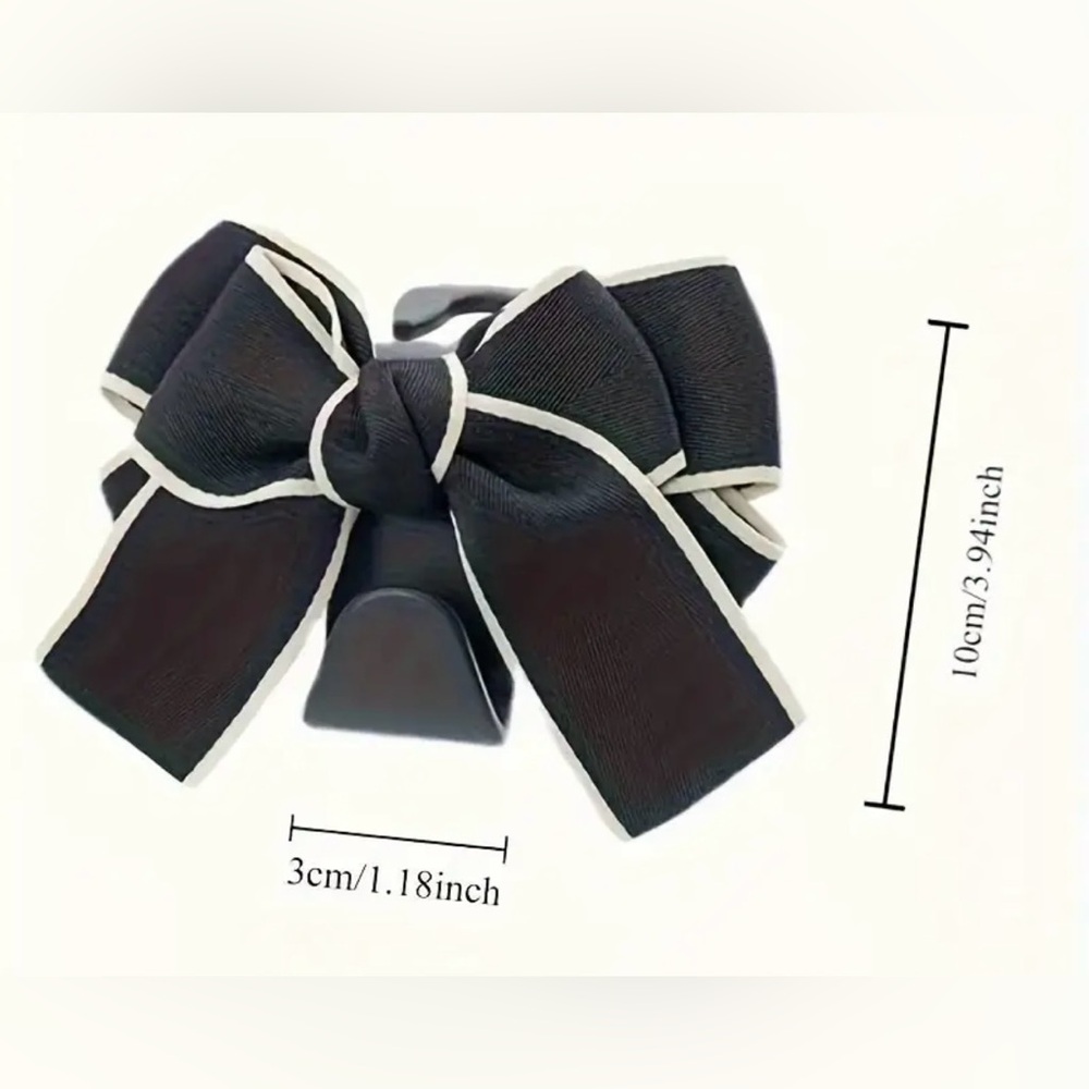 Black Bow Car Headrest Accessories Hook Set of 2 - Picture 2 of 3